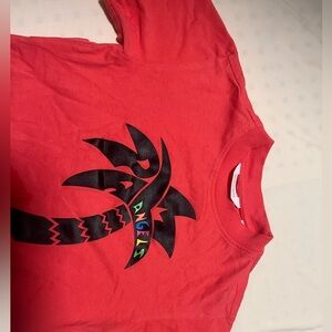 Pink Kids Shirt with Palm Angel Tree